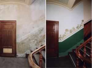 Jugendstiel_Treppenh.Blumen_vorher-nachher