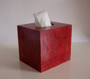 Taschentuchbox mit Marmorino